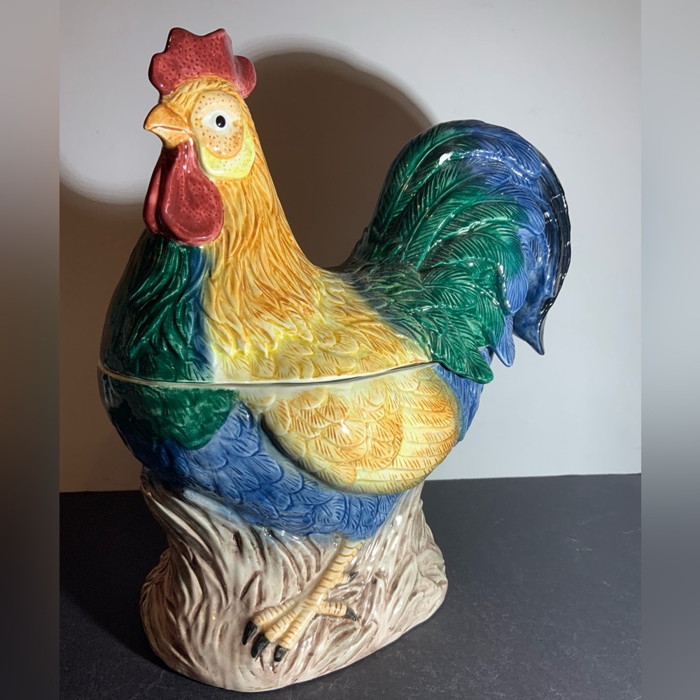 Vintage Fitz and Floyd Omnibus ‘Rooster’ ceramic Cookie Jar